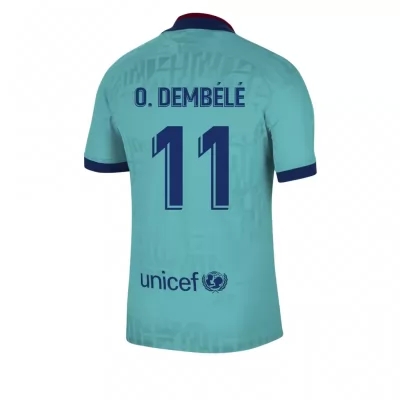 Kinder Fußball Ousmane Dembele 11 Ausweichtrikot Blau Trikot 2019/20 Hemd