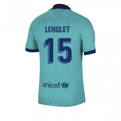 Kinder Fußball Clement Lenglet 15 Ausweichtrikot Blau Trikot 2019/20 Hemd
