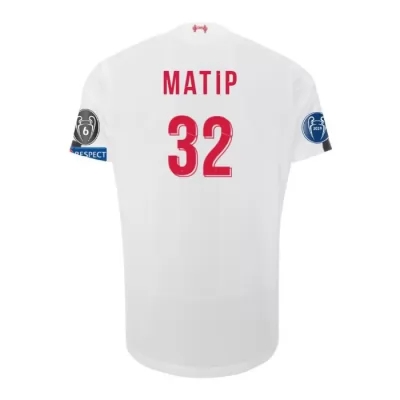 Kinder Fußball Joel Matip 32 Auswärtstrikot Weiß Trikot 2019/20 Hemd