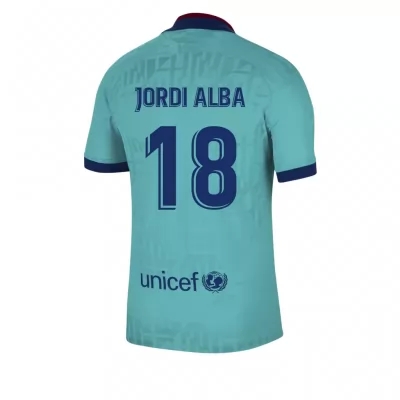 Kinder Fußball Jordi Alba 18 Ausweichtrikot Blau Trikot 2019/20 Hemd