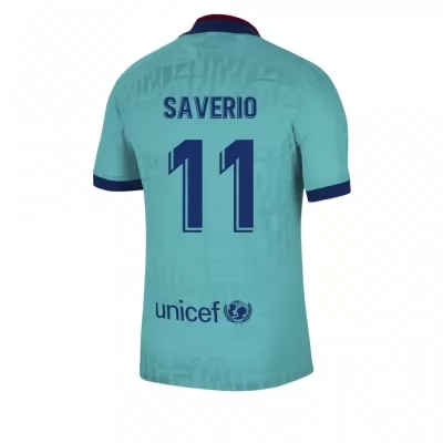 Kinder Fußball Kike Saverio 11 Ausweichtrikot Blau Trikot 2019/20 Hemd