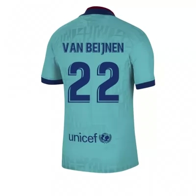 Kinder Fußball Mike Van Beijnen 22 Ausweichtrikot Blau Trikot 2019/20 Hemd