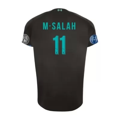 Kinder Fußball Mohamed Salah 11 Ausweichtrikot Schwarz Trikot 2019/20 Hemd