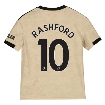 Kinder Fußball Marcus Rashford 10 Auswärtstrikot Champagner Trikot 2019/20 Hemd