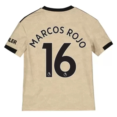 Kinder Fußball Marcos Rojo 16 Auswärtstrikot Champagner Trikot 2019/20 Hemd