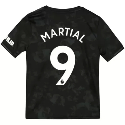 Kinder Fußball Anthony Martial 9 Ausweichtrikot Schwarz Trikot 2019/20 Hemd