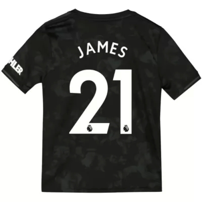 Kinder Fußball James Man Utd 21 Ausweichtrikot Schwarz Trikot 2019/20 Hemd