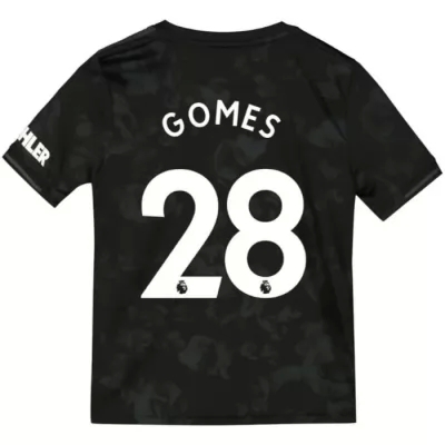 Kinder Fußball Angel Gomes 28 Ausweichtrikot Schwarz Trikot 2019/20 Hemd