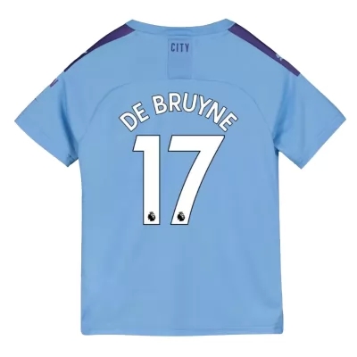 Kinder Fußball Kevin De Bruyne 17 Heimtrikot Blau Trikot 2019/20 Hemd