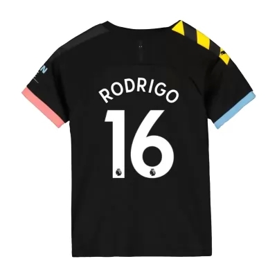 Kinder Fußball Rodrigo 16 Auswärtstrikot Schwarz Trikot 2019/20 Hemd