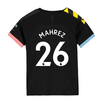Kinder Fußball Riyad Mahrez 26 Auswärtstrikot Schwarz Trikot 2019/20 Hemd
