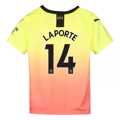 Kinder Fußball Aymeric Laporte 14 Ausweichtrikot Gelb Orange Trikot 2019/20 Hemd