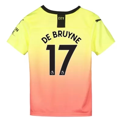 Kinder Fußball Kevin De Bruyne 17 Ausweichtrikot Gelb Orange Trikot 2019/20 Hemd