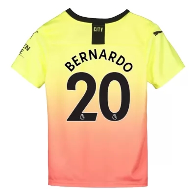 Kinder Fußball Bernardo Silva 20 Ausweichtrikot Gelb Orange Trikot 2019/20 Hemd
