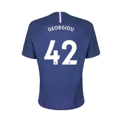 Kinder Fußball Anthony Georgiou 42 Auswärtstrikot Königsblau Trikot 2019/20 Hemd