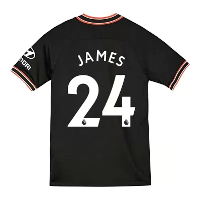 Kinder Fußball James 24 Ausweichtrikot Schwarz Trikot 2019/20 Hemd