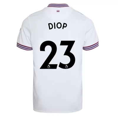 Kinder Fußball Issa Diop 23 Auswärtstrikot Weiß Trikot 2019/20 Hemd