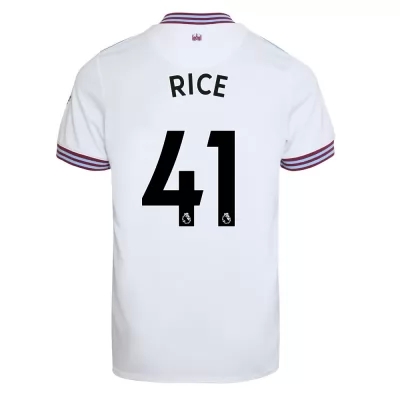 Kinder Fußball Declan Rice 41 Auswärtstrikot Weiß Trikot 2019/20 Hemd