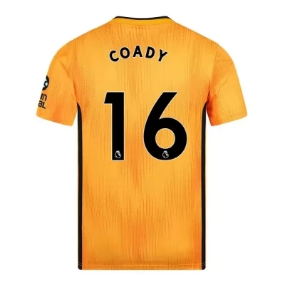 Kinder Fußball Conor Coady 16 Heimtrikot Gelb Trikot 2019/20 Hemd