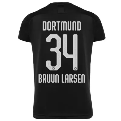 Kinder Fußball Bruun Larsen 34 Auswärtstrikot Schwarz Trikot 2019/20 Hemd