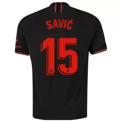 Kinder Fußball Stefan Savic 15 Auswärtstrikot Schwarz Trikot 2019/20 Hemd