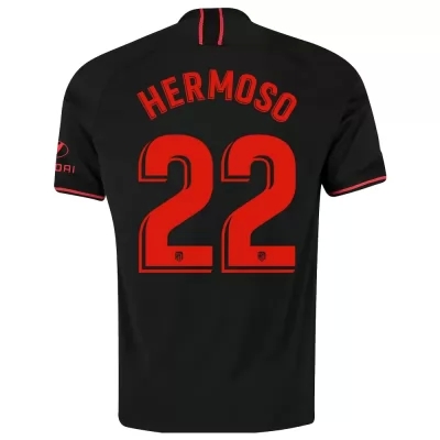 Kinder Fußball Mario Hermoso 22 Auswärtstrikot Schwarz Trikot 2019/20 Hemd