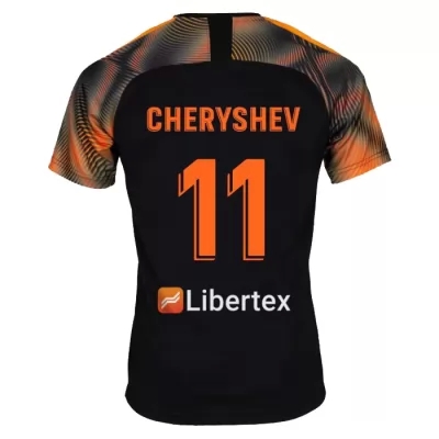 Kinder Fußball Denis Cheryshev 11 Auswärtstrikot Schwarz Trikot 2019/20 Hemd