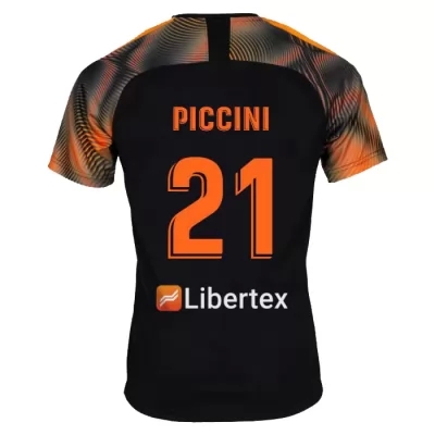 Kinder Fußball Cristiano Piccini 21 Auswärtstrikot Schwarz Trikot 2019/20 Hemd