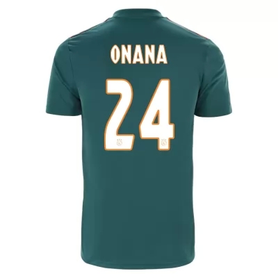 Kinder Fußball Andre Onana 24 Auswärtstrikot Grün Trikot 2019/20 Hemd