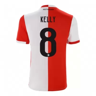 Kinder Fußball Liam Kelly 8 Heimtrikot Rot-Weiss Trikot 2019/20 Hemd