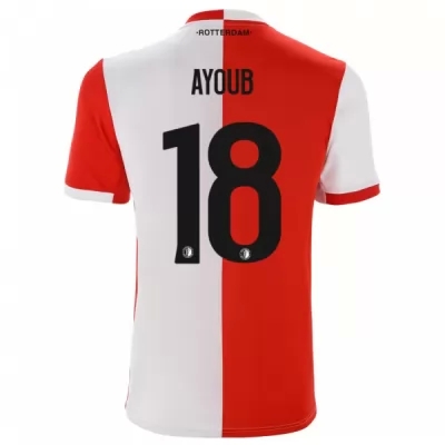 Kinder Fußball Yassin Ayoub 18 Heimtrikot Rot-Weiss Trikot 2019/20 Hemd