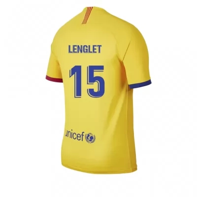 Damen Fußball Clement Lenglet 15 Auswärtstrikot Gelb Trikot 2019/20 Hemd