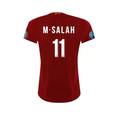 Damen Fußball Mohamed Salah 11 Heimtrikot Rot Trikot 2019/20 Hemd