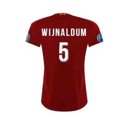 Damen Fußball Georginio Wijnaldum 5 Heimtrikot Rot Trikot 2019/20 Hemd