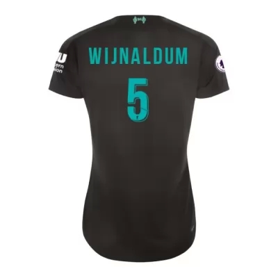 Damen Fußball Georginio Wijnaldum 5 Ausweichtrikot Schwarz Trikot 2019/20 Hemd