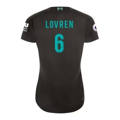 Damen Fußball Dejan Lovren 6 Ausweichtrikot Schwarz Trikot 2019/20 Hemd