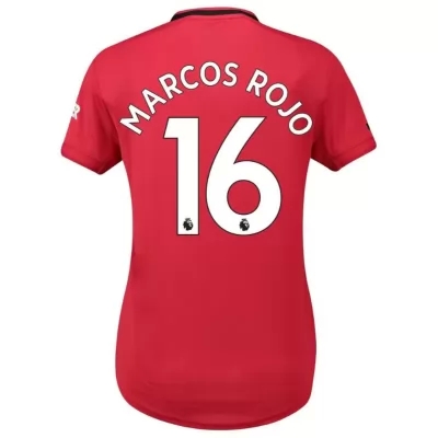 Damen Fußball Marcos Rojo 16 Heimtrikot Rot Trikot 2019/20 Hemd