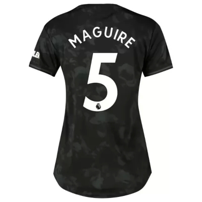 Damen Fußball Harry Maguire 5 Ausweichtrikot Schwarz Trikot 2019/20 Hemd