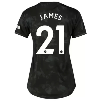 Damen Fußball James Man Utd 21 Ausweichtrikot Schwarz Trikot 2019/20 Hemd