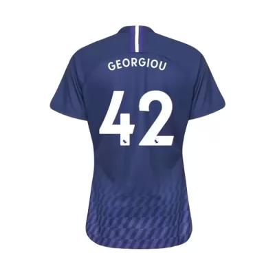 Damen Fußball Anthony Georgiou 42 Auswärtstrikot Königsblau Trikot 2019/20 Hemd