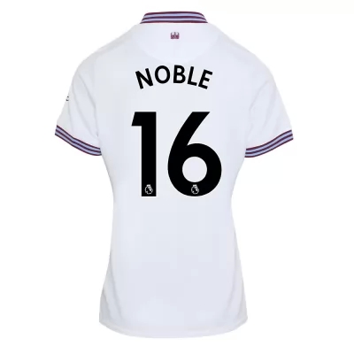 Damen Fußball Mark Noble 16 Heimtrikot Weiß Trikot 2019/20 Hemd