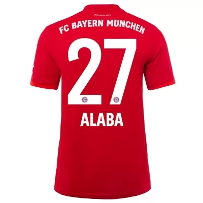 Damen Fußball David Alaba 27 Heimtrikot Rot Trikot 2019/20 Hemd