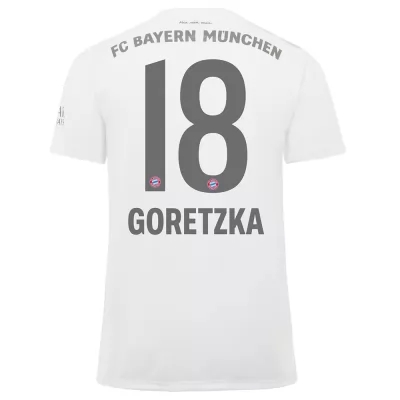 Damen Fußball Leon Goretzka 18 Auswärtstrikot Weiß Trikot 2019/20 Hemd