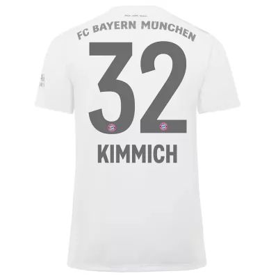 Damen Fußball Joshua Kimmich 32 Auswärtstrikot Weiß Trikot 2019/20 Hemd