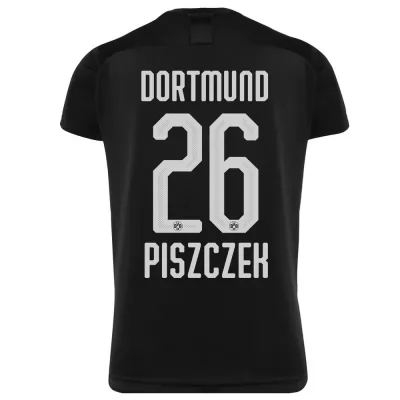 Damen Fußball Piszczek 26 Auswärtstrikot Schwarz Trikot 2019/20 Hemd