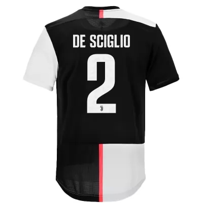 Damen Fußball Mattia De Sciglio 2 Heimtrikot Weiß Schwarz Trikot 2019/20 Hemd