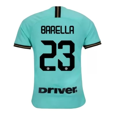 Damen Fußball Nicolo Barella 23 Auswärtstrikot Grün Trikot 2019/20 Hemd