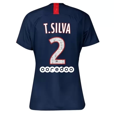 Damen Fußball Thiago Silva 2 Heimtrikot Königsblau Trikot 2019/20 Hemd