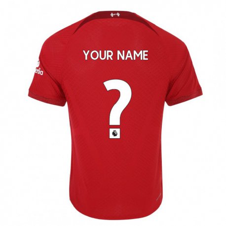 Kandiny Kinder Ihren Namen #0 Dunkelrot Heimtrikot Trikot 2022/23 T-shirt