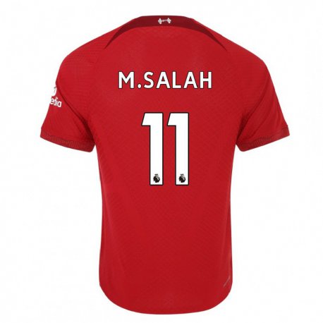 Kandiny Kinder Mohamed Salah #11 Dunkelrot Heimtrikot Trikot 2022/23 T-shirt